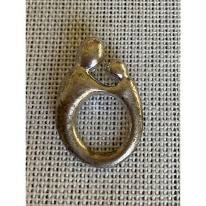 Jane Russell / Kaynar Mother & Child Sterling Silver Pendant Vintage estate jewe